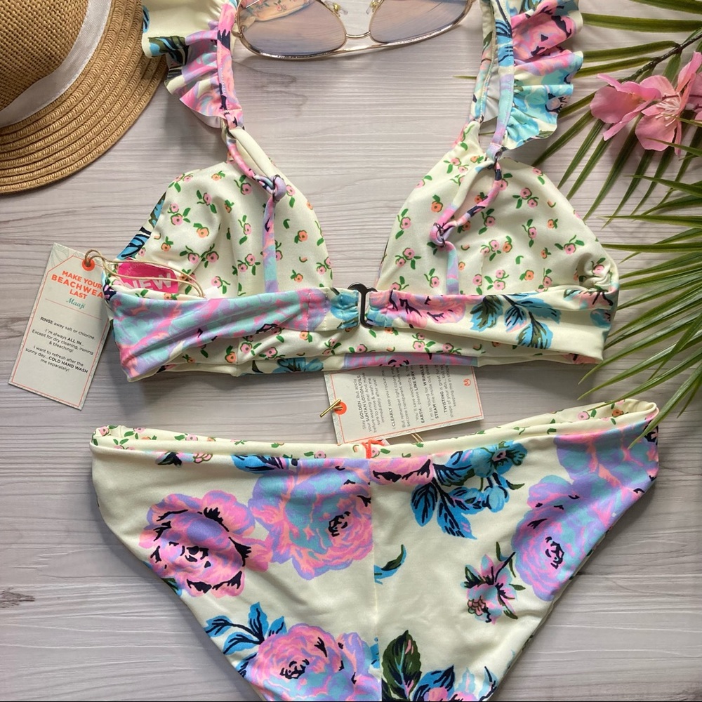 Maaji πΌ Floral Reversible Yellow Bikini Set M ππΊππΈππππ₯ - Picture 6 of 16